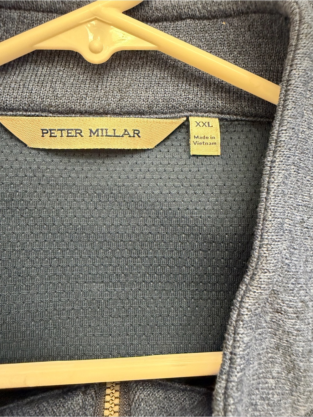 Peter Millar Men's Blue Full-Zip Fleece Vest - Picture 3 of 3